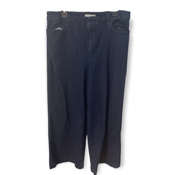 Eloquii Women's Plus sized wide leg jeans 14S EUC - Picture 1 of 3